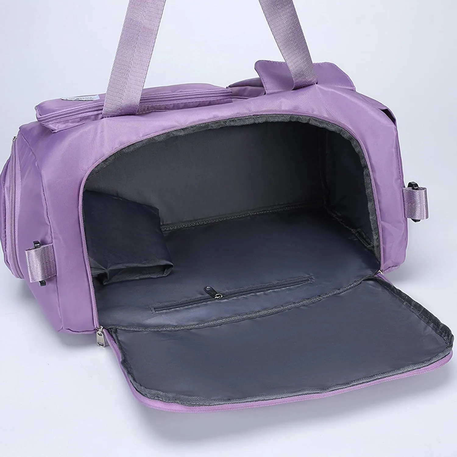 Waterproof Travel Duffel Bags, Gym Bag, Travel Totes, Weekender Overnight Bag with Wet Pocket And Shoes Compartment for Women Men,6