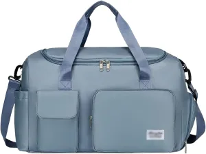 Waterproof Travel Duffel Bags, Gym Bag, Travel Totes, Weekender Overnight Bag with Wet Pocket And Shoes Compartment for Women Men,6