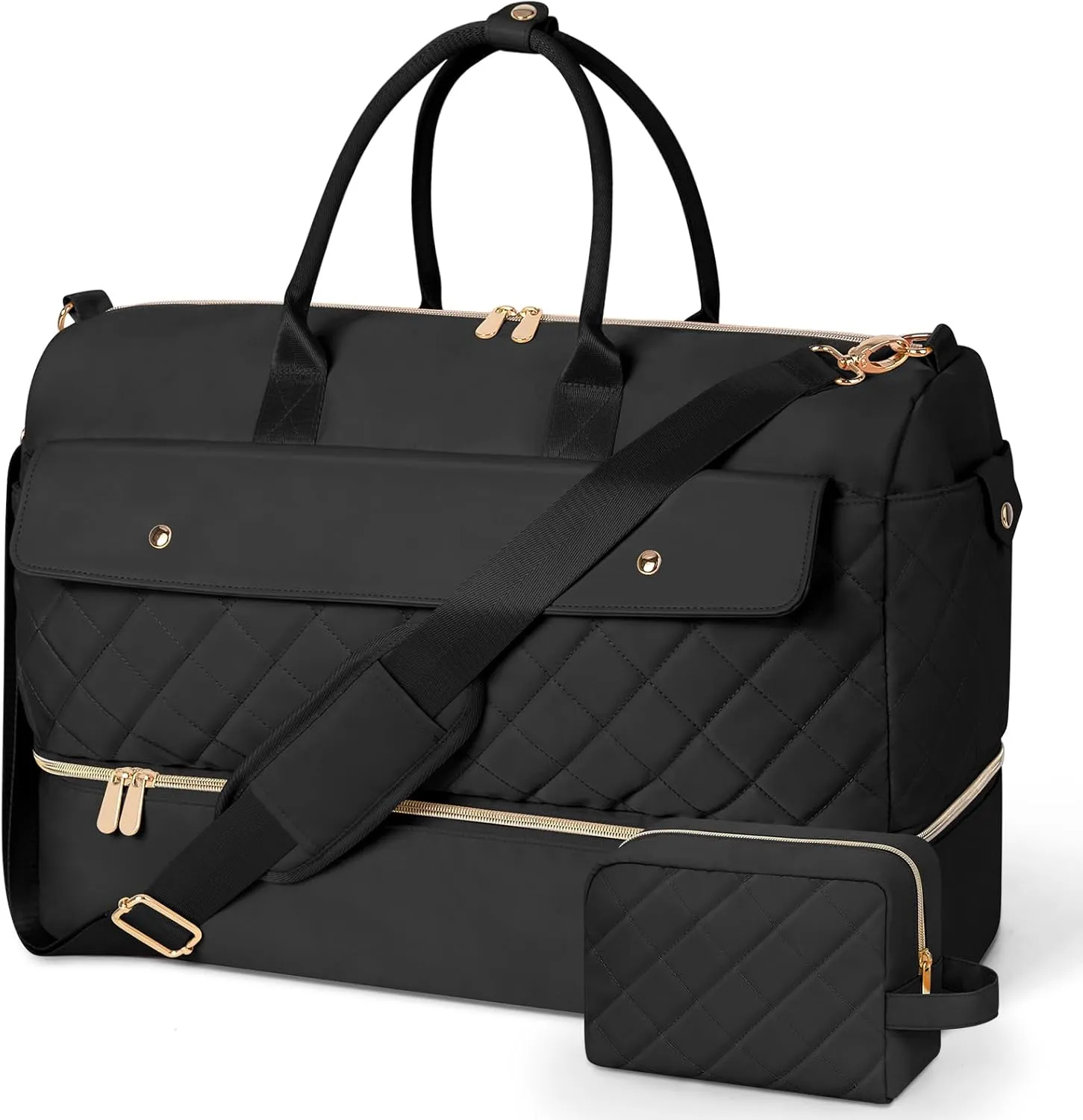 Wedama Travel Duffel Bag, Large Weekender Bag for Women with Shoe Compartment