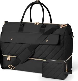 Wedama Travel Duffel Bag, Large Weekender Bag for Women with Shoe Compartment