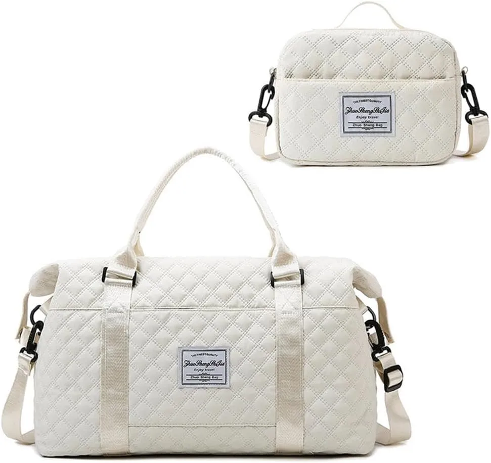 Weekender Bags for Women,Personal Item Travel Bag with Shoes Compartment,Overnight Travel Duffel Bag with Toiletry Bag,Baby Hospital Bag