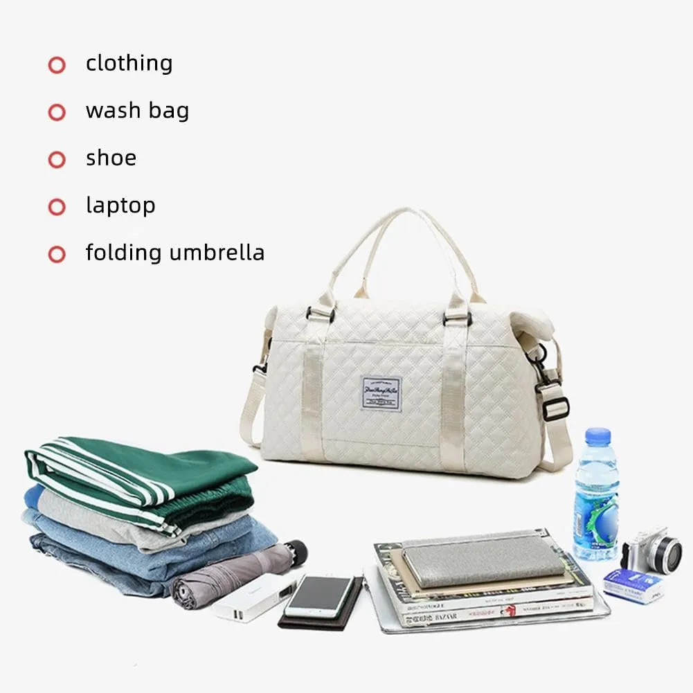 Weekender Bags for Women,Personal Item Travel Bag with Shoes Compartment,Overnight Travel Duffel Bag with Toiletry Bag,Baby Hospital Bag