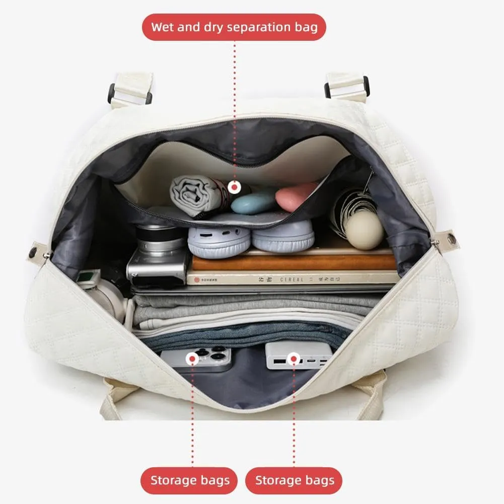 Weekender Bags for Women,Personal Item Travel Bag with Shoes Compartment,Overnight Travel Duffel Bag with Toiletry Bag,Baby Hospital Bag