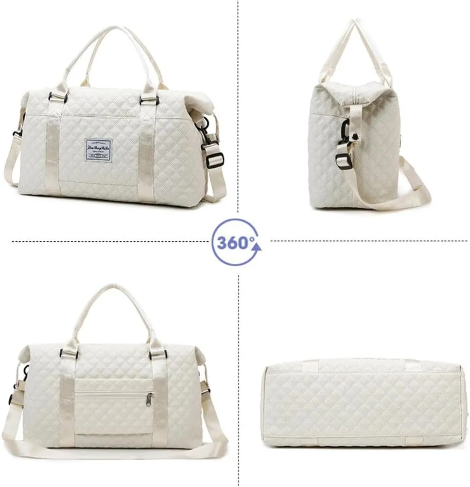 Weekender Bags for Women,Personal Item Travel Bag with Shoes Compartment,Overnight Travel Duffel Bag with Toiletry Bag,Baby Hospital Bag