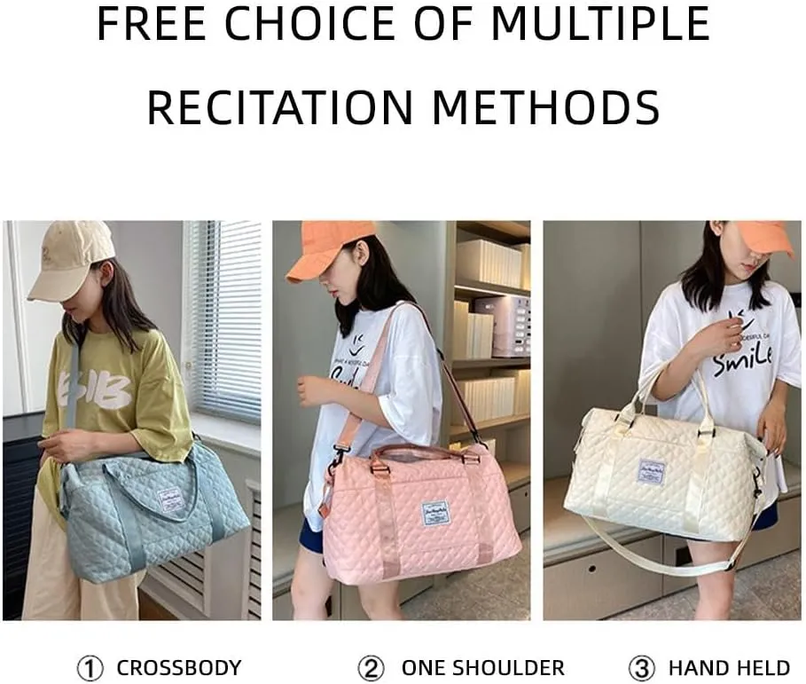 Weekender Bags for Women,Personal Item Travel Bag with Shoes Compartment,Overnight Travel Duffel Bag with Toiletry Bag,Baby Hospital Bag