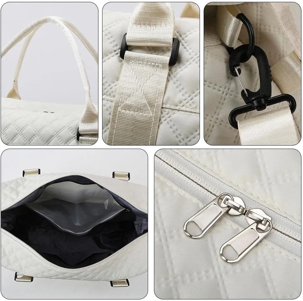 Weekender Bags for Women,Personal Item Travel Bag with Shoes Compartment,Overnight Travel Duffel Bag with Toiletry Bag,Baby Hospital Bag