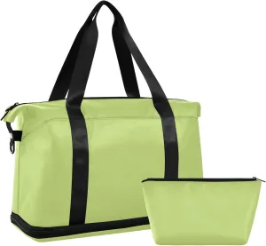 Wine Green Weekender Bags for Women Travel Duffel Bags with Shoe Compartment Overnight Bag Carry on Sports Duffel Bag with Toiletry Bag for Travel/Business/Gift Wine Green