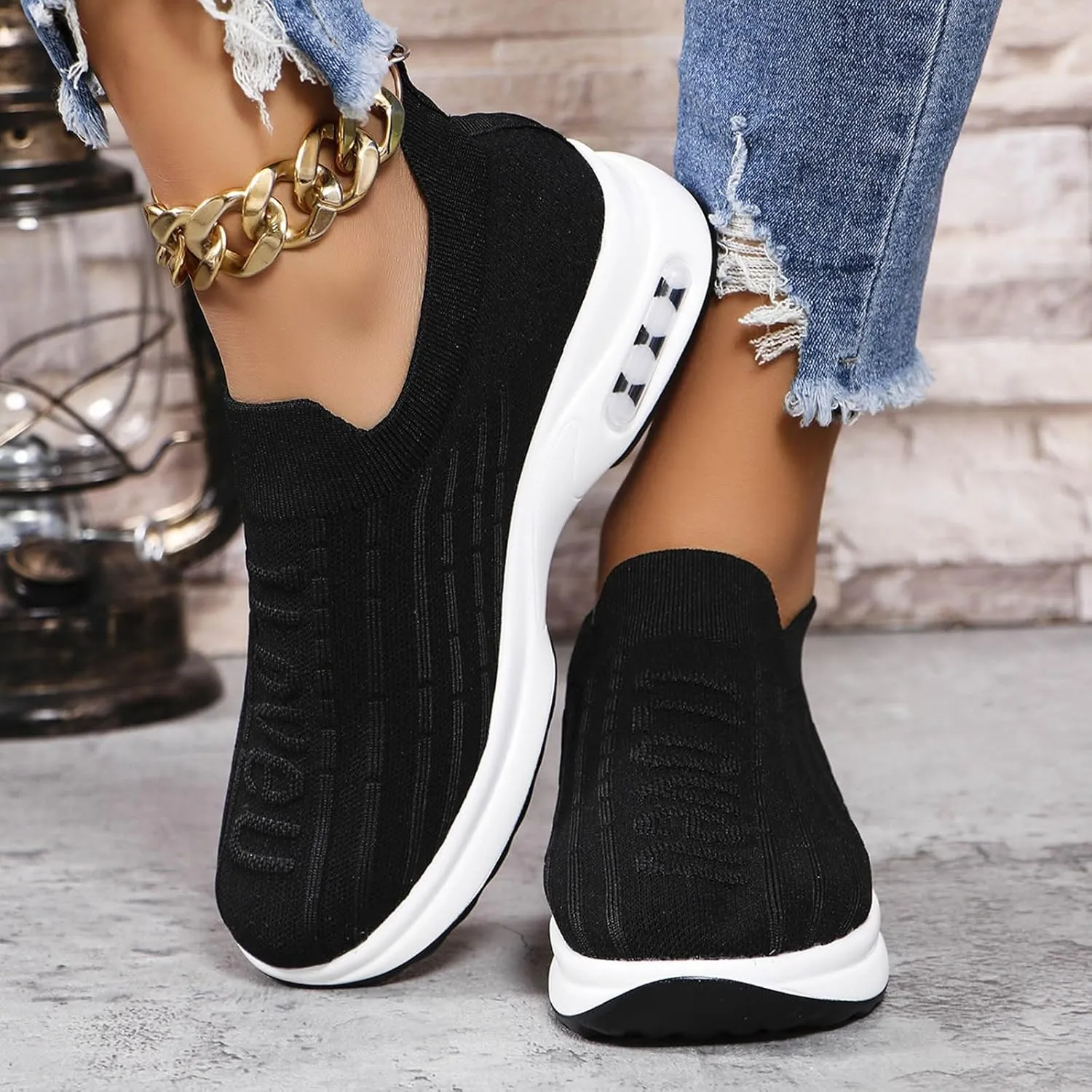 Women Walking Shoes with Arch Support Orthopedic Shoes for Women Sneakers for Women Running Shoes Slip On Casual Shoes Comfortable Fashion Tennis Shoes Mesh Lightweight Sneaker for Work