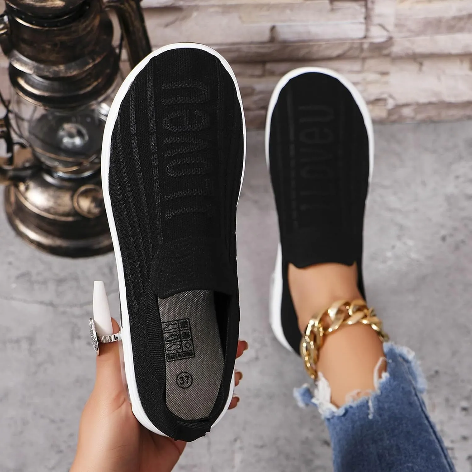 Women Walking Shoes with Arch Support Orthopedic Shoes for Women Sneakers for Women Running Shoes Slip On Casual Shoes Comfortable Fashion Tennis Shoes Mesh Lightweight Sneaker for Work