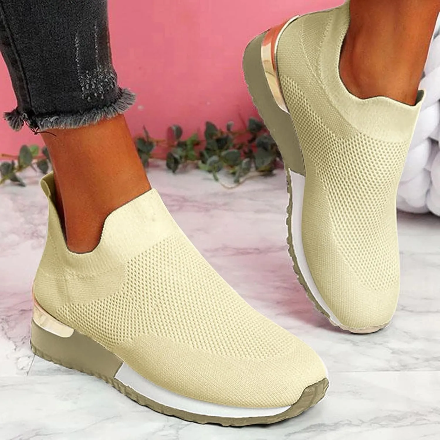 Women's Fashion Sneaker Non Slip Lace Up Comfort Women's Work or Walking Sneakers Tennis Shoes Women Sports Loafer Women Running Sneakers Men