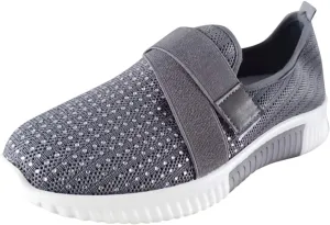 Women's Fashion Sneaker Womens Walking Shoes Slip On Fashion Platform Tennis Shoes Winter Loafers for Women Black Platform Sneakers for Women