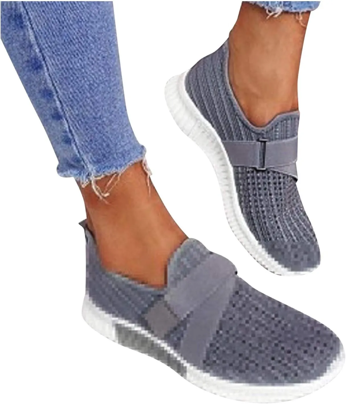 Women's Fashion Sneaker Womens Walking Shoes Slip On Fashion Platform Tennis Shoes Winter Loafers for Women Black Platform Sneakers for Women
