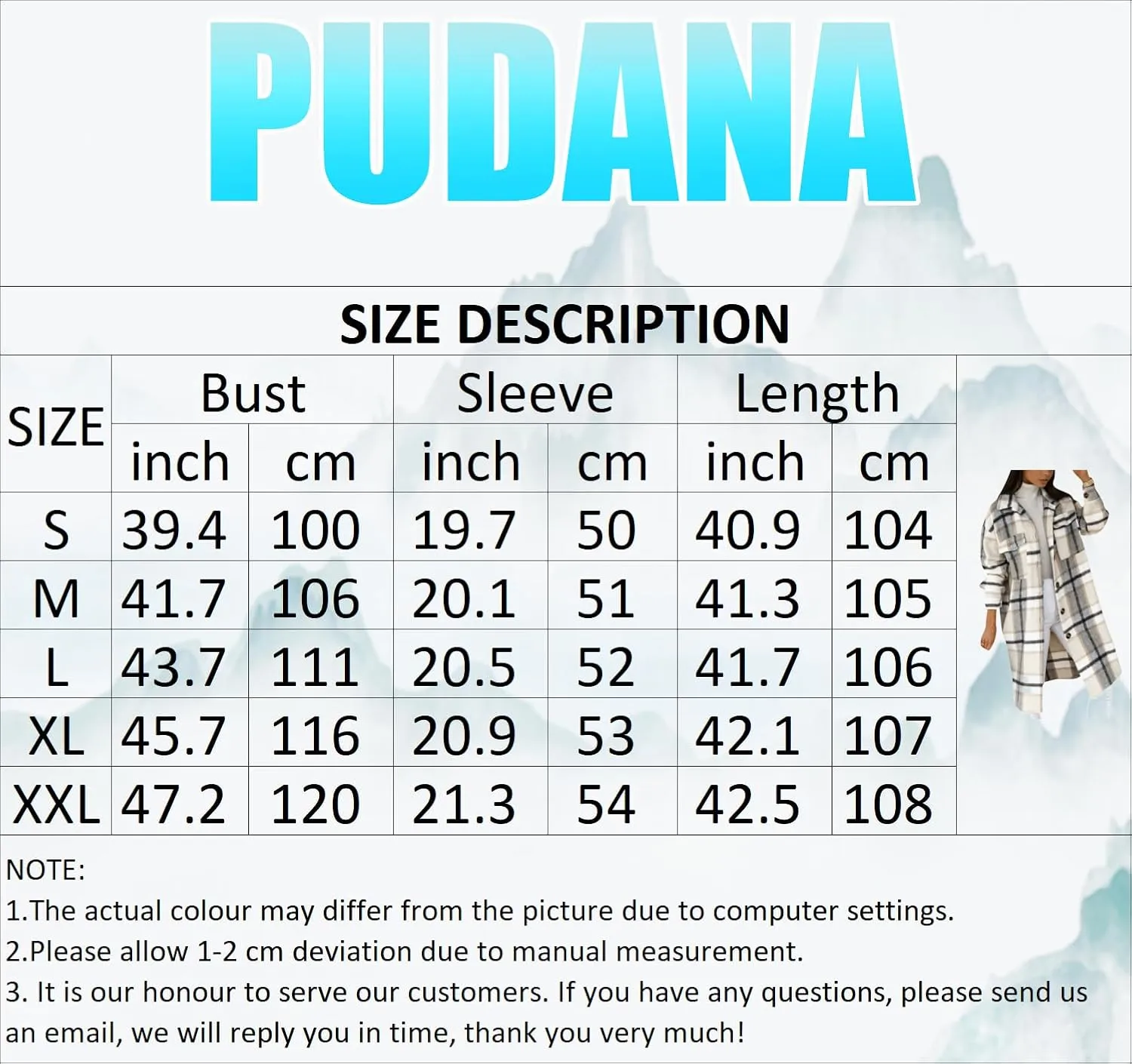 Women's Flannel Long Sleeve Open Front Tunic Spread Collar Winter Trench Coat Wool Blend Fall Casual Windcheater