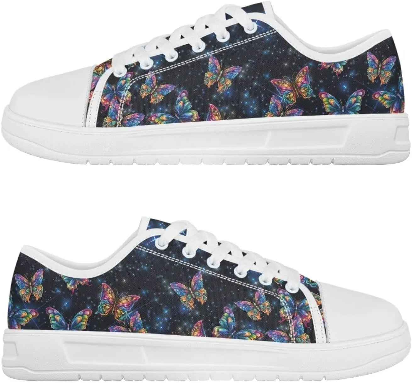 Women's Lace Up Low Top Canvas Shoes Fashion Casual Round Toe Sneakers Hands Free No Laces Barefoot Shoes US5.5-13.5