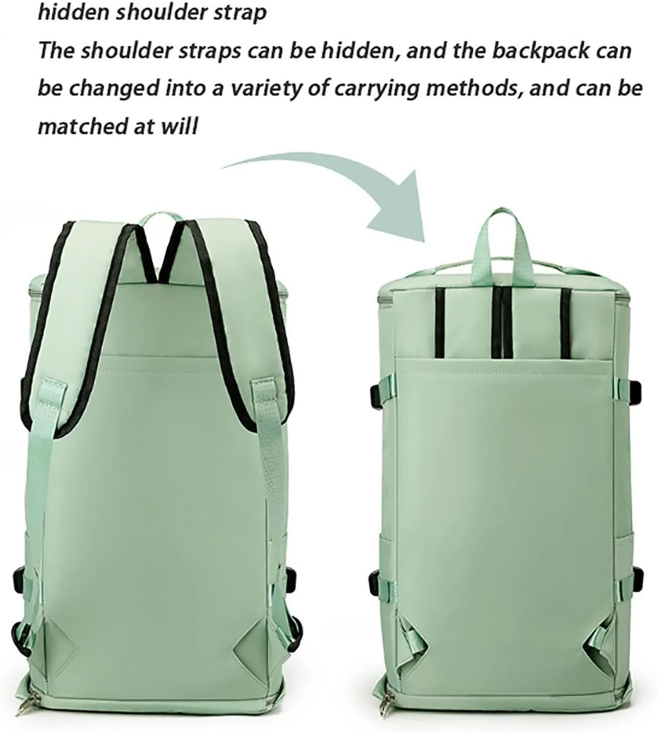 Womens Mens Sports Gym Bag Duffle Bag,Travel Duffel Bag with Shoes Compartment, Shoulder Weekender Overnight Bag for Women and Men,I