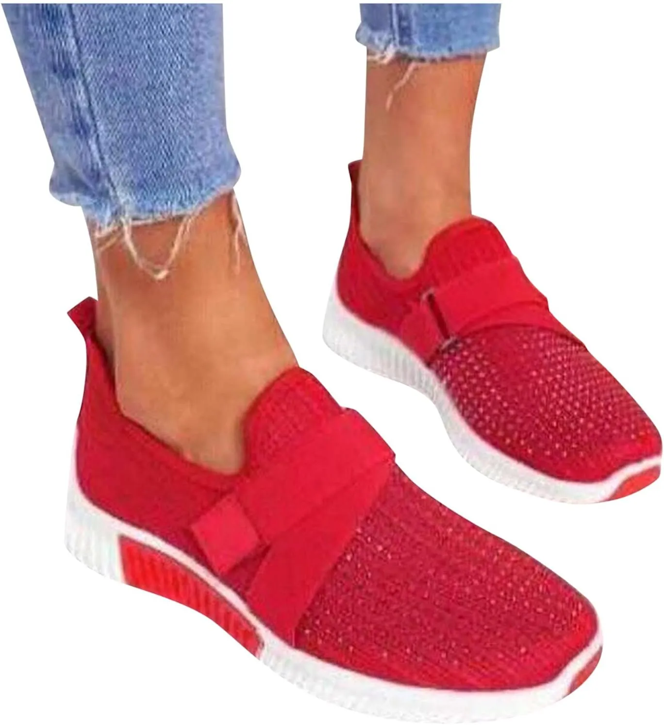 Womens Orthopedic Diabetic Walking Shoes Slip On Sneakers with Arch Support Comfortable Casual Loafers Plantar Fasciitis Foot Pain Relief