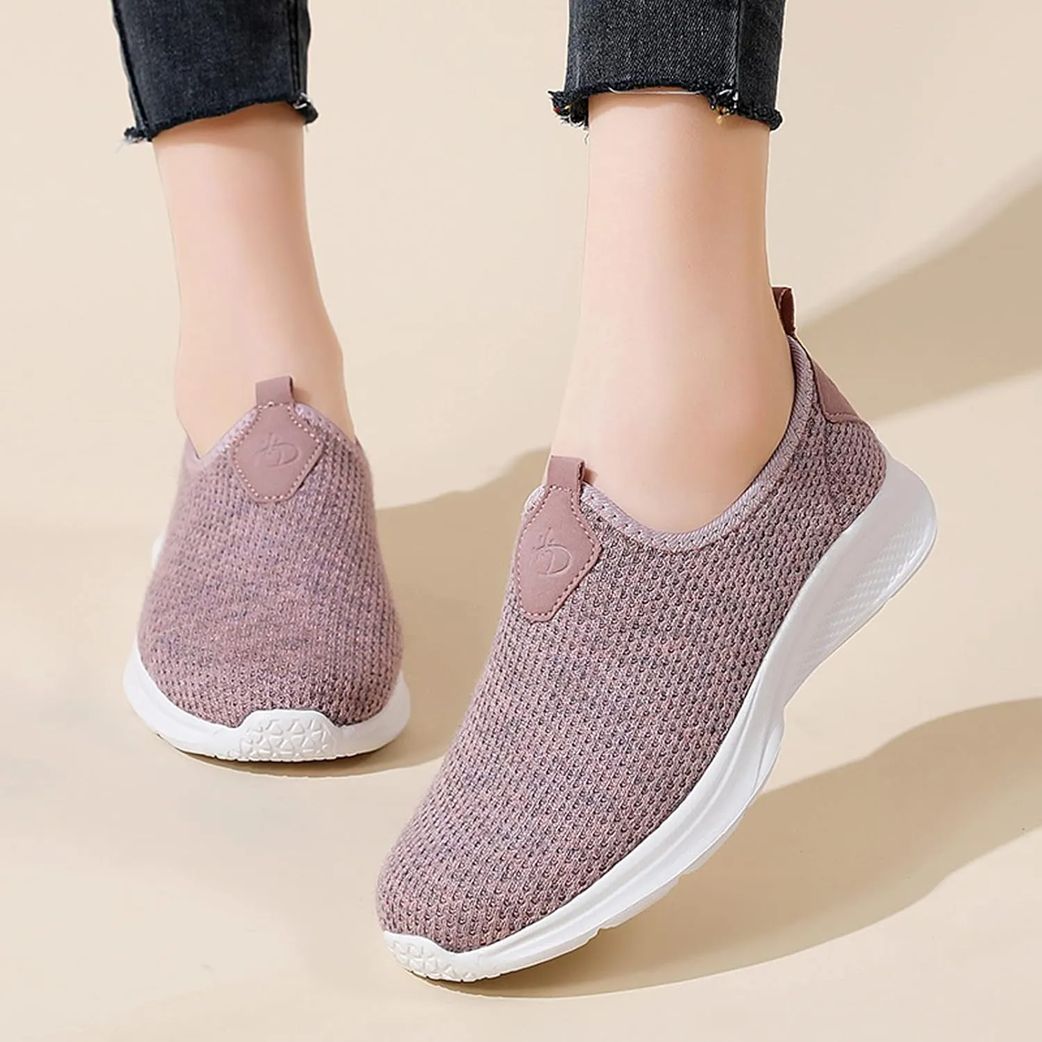 Womens Orthopedic Slip On Loafers Walking Shoes with Arch Support Comfortable Sneakers for Plantar Fasciitis Relief Foot Pain Casual Diabetic Swollen Feet