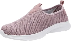 Womens Orthopedic Slip On Loafers Walking Shoes with Arch Support Comfortable Sneakers for Plantar Fasciitis Relief Foot Pain Casual Diabetic Swollen Feet