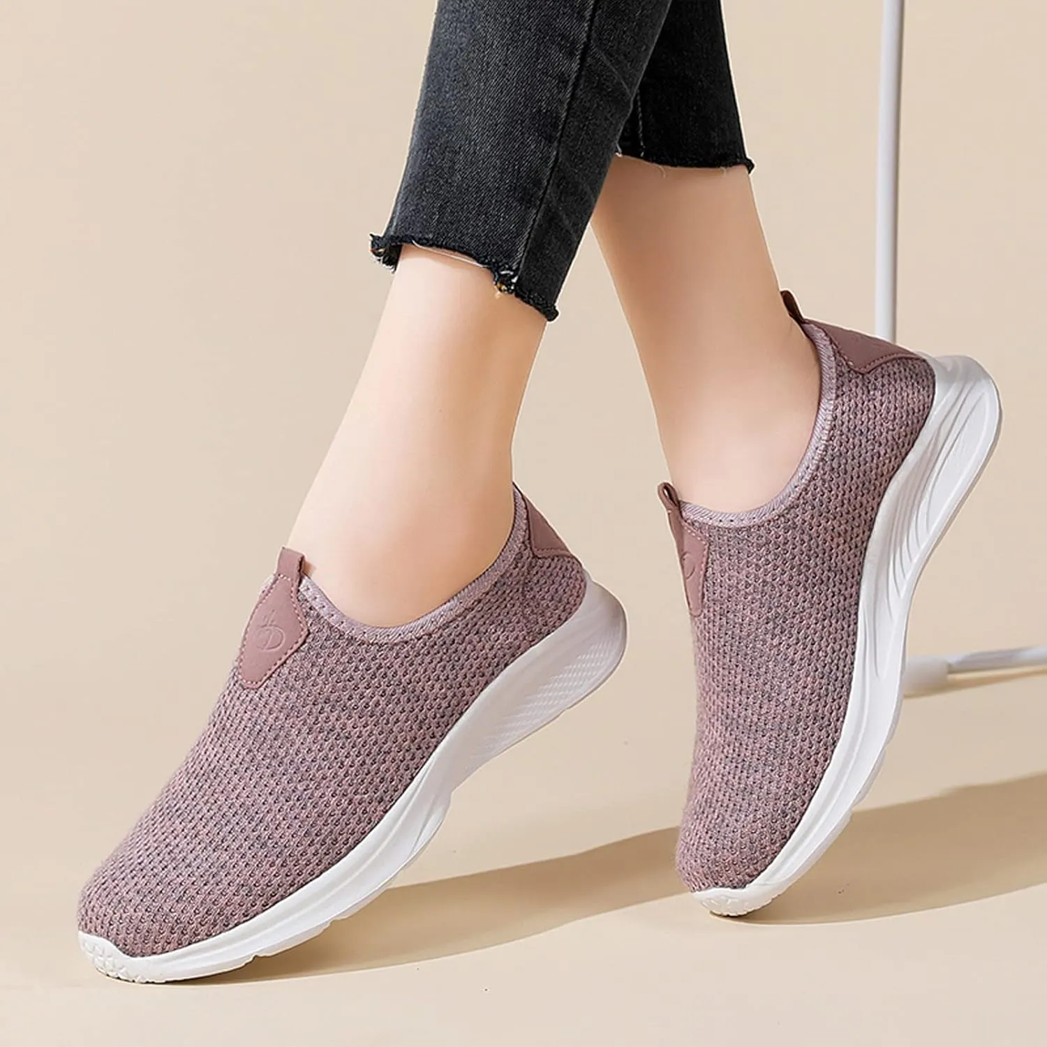 Womens Orthopedic Slip On Loafers Walking Shoes with Arch Support Comfortable Sneakers for Plantar Fasciitis Relief Foot Pain Casual Diabetic Swollen Feet