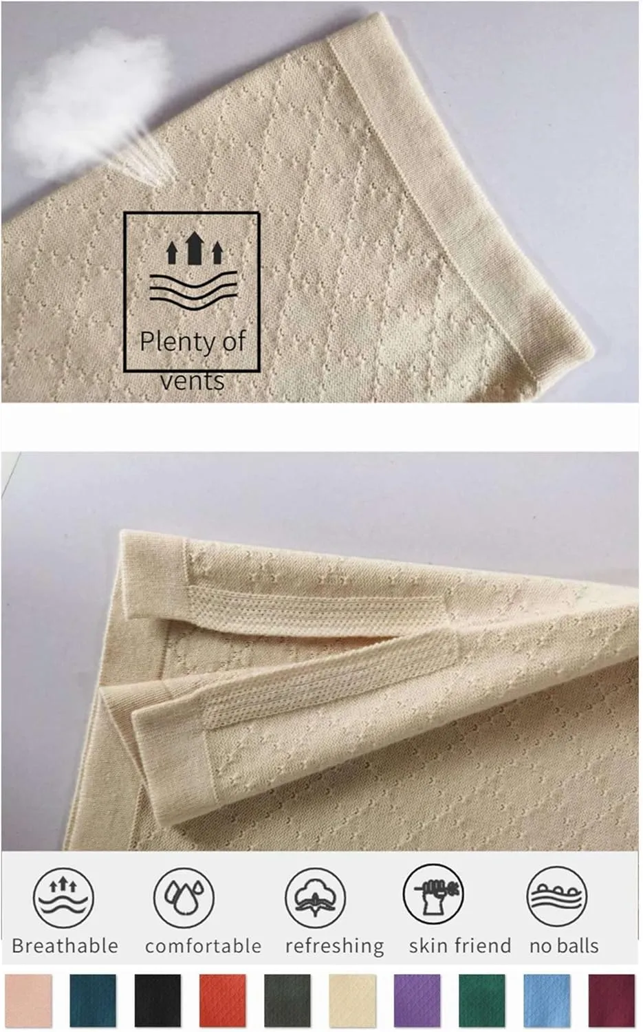 Womens Short Sleeve Sweaters Tops Summer Thin Pullover Cotton Knit Shirt Crew Neck Lightweight Pointelle Blouse
