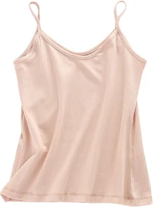 Women's Sleeveless Tank Top Slim-Fit Knit V-Neck Layering Cami Shirts Casual Vest Blouse Basic Tees Undershirts
