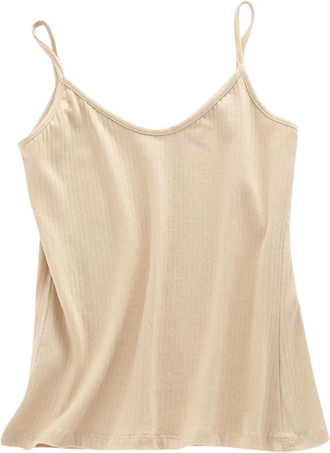 Women's Sleeveless Tank Top Slim-Fit Knit V-Neck Layering Cami Shirts Casual Vest Blouse Basic Tees Undershirts