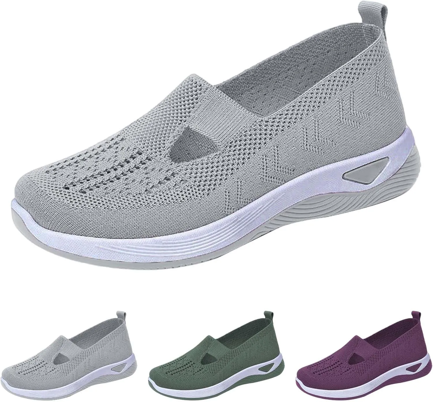Women's Woven Orthopedic Breathable Soft Shoes Slip On Shoes Women Arch Support Women's Casual Shoes Platform Sneakers Waterproof Tennis Shoe Loafers Shoe