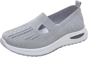 Women's Woven Orthopedic Breathable Soft Shoes Womens Tennis Shoes Lightweight Women's Casual Shoes Platform Sneakers White Tennis Shoe Cross Trainer Shoe