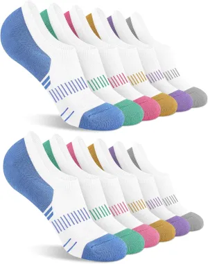 YSense 12 Pairs Thin No Show Socks Women, Low Cut Invisible Cotton Short Flat Casual Socks for Women Men Loafers