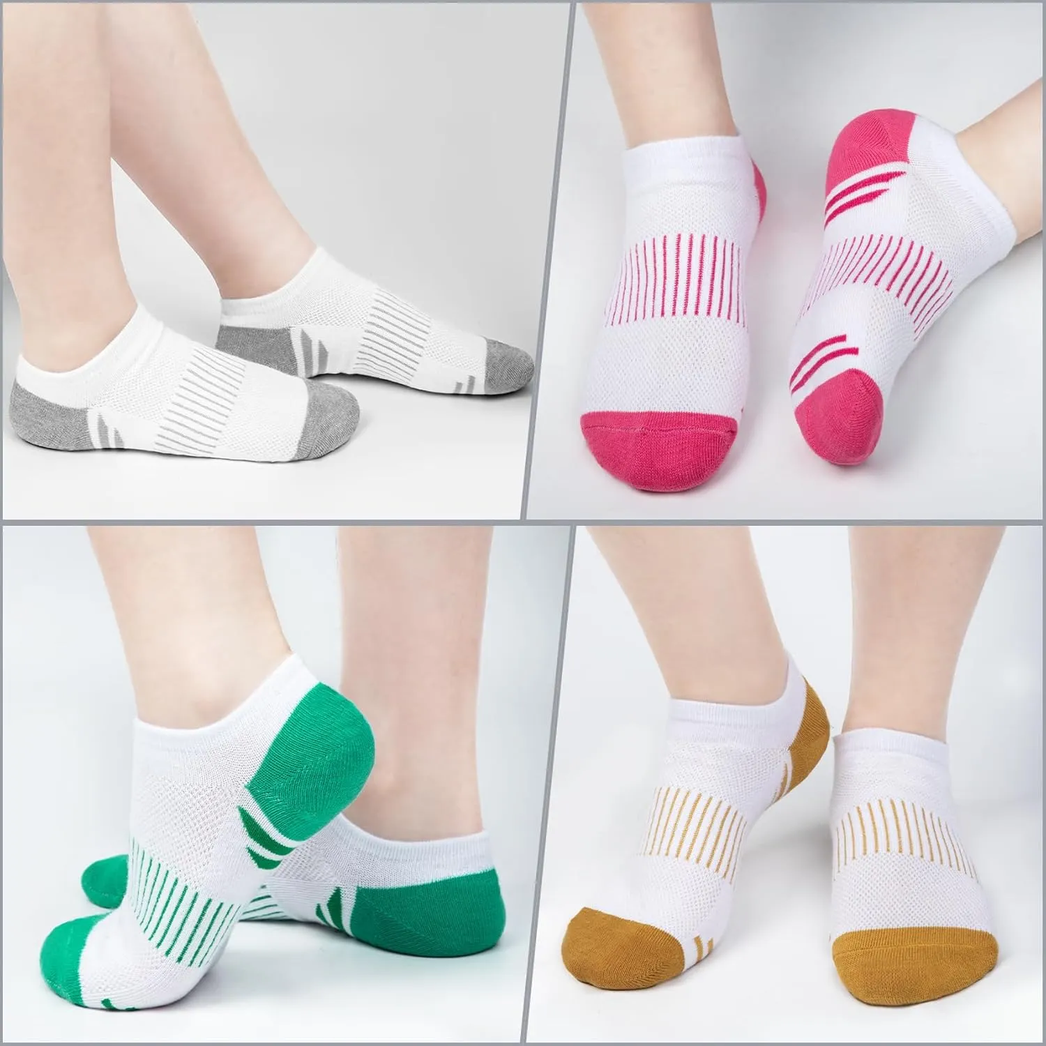 YSense 12 Pairs Thin No Show Socks Women, Low Cut Invisible Cotton Short Flat Casual Socks for Women Men Loafers
