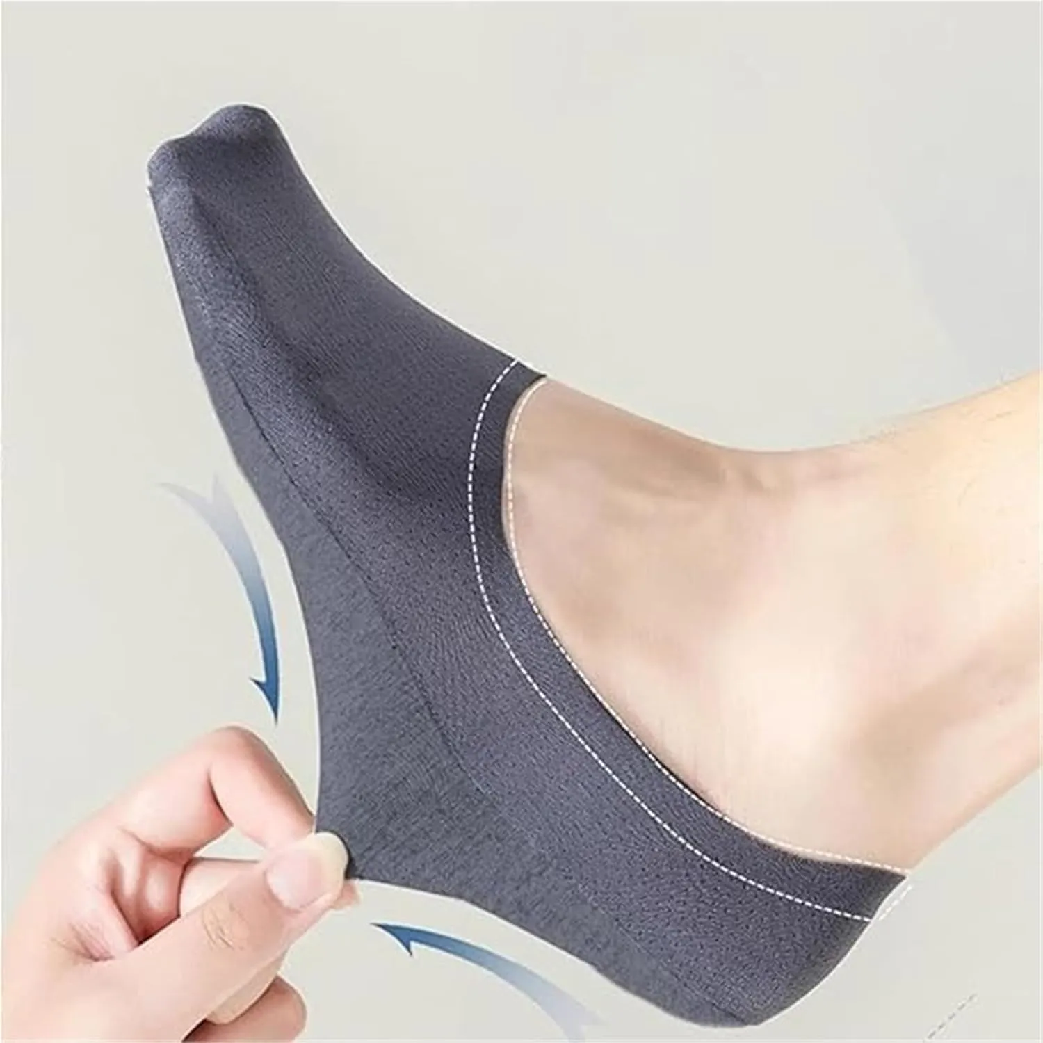 Zeanaturals Ultra Thin Liner Non Slip No Show Socks, Womens Men Soft Breathable Ice Silk Sock oft Lightweight No Show Sock