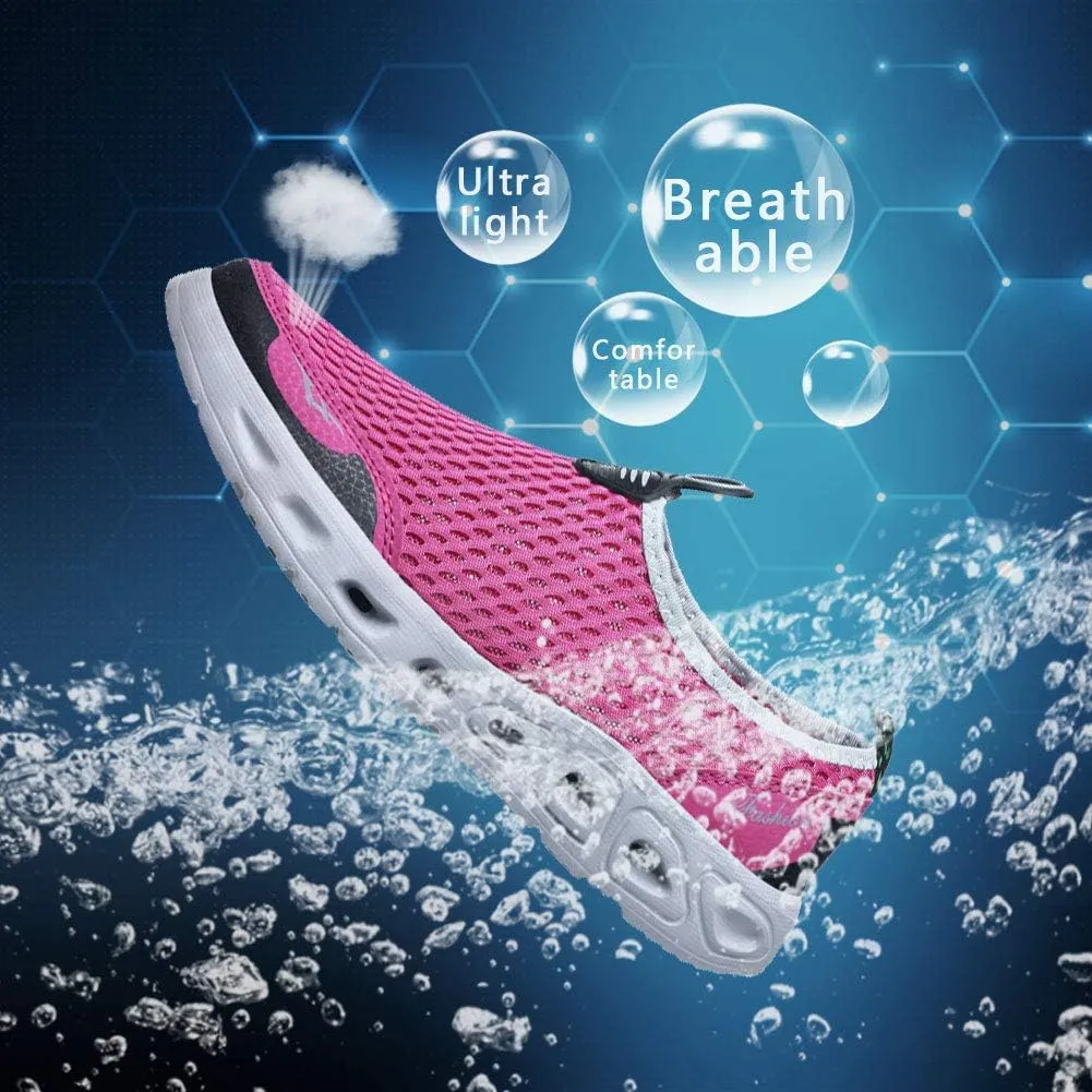 ZXWFOBEY Men-Women LoaferFlats Breathable Mesh Shoes Sailing Up Beach Water Shoes Quick Drying Aqua Trainers Casual Shoes