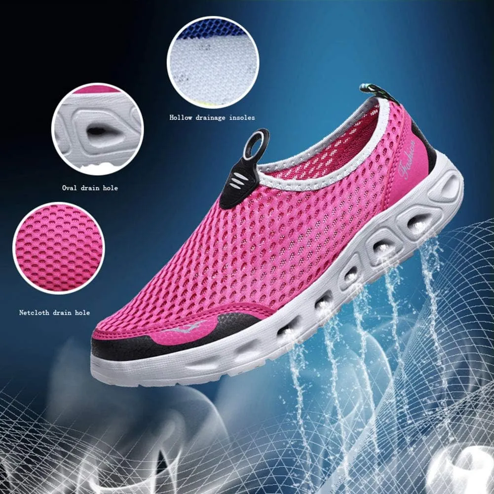ZXWFOBEY Men-Women LoaferFlats Breathable Mesh Shoes Sailing Up Beach Water Shoes Quick Drying Aqua Trainers Casual Shoes